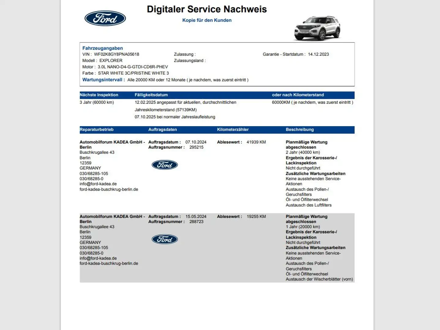 Ford Explorer ST-Line Navi Kamera Glasdach 7-Sitze Weiß - 2