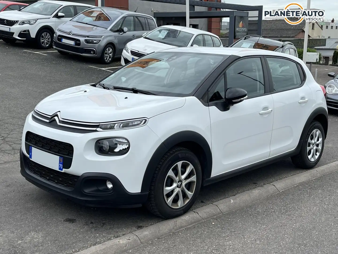 Citroen C3 1.6 BlueHDi - 75 S\u0026S  2018 Société 2 places F Blanc - 1