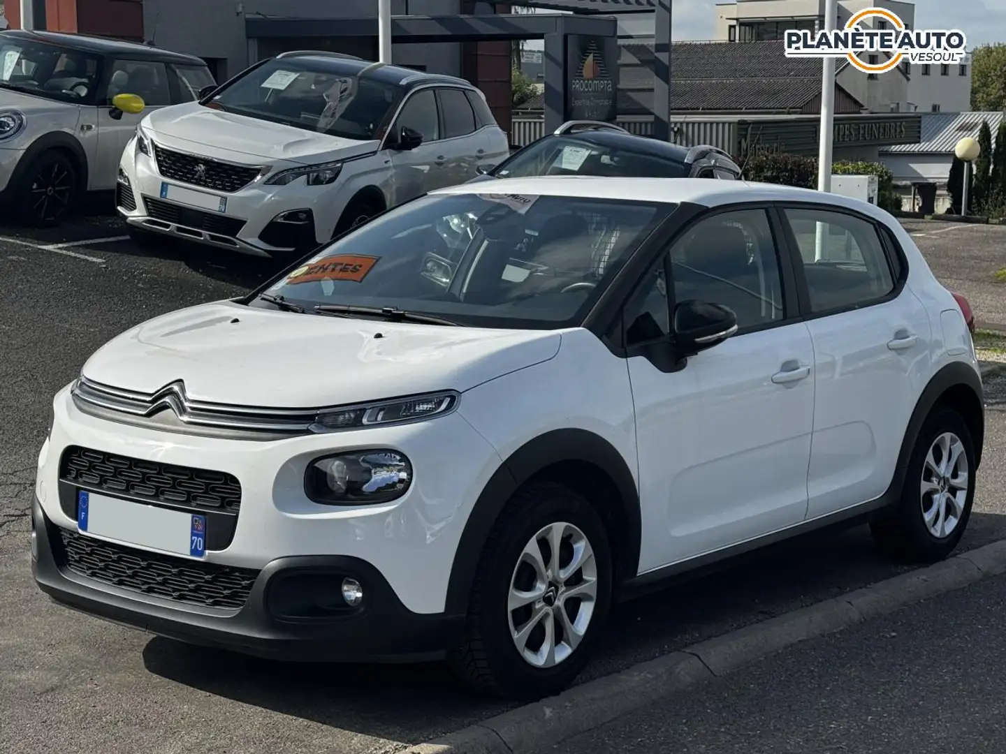 Citroen C3 1.6 BlueHDi - 75 S\u0026S  Société. 2 places. Garanti jusqu\u0027à 5 ans. Wit - 1