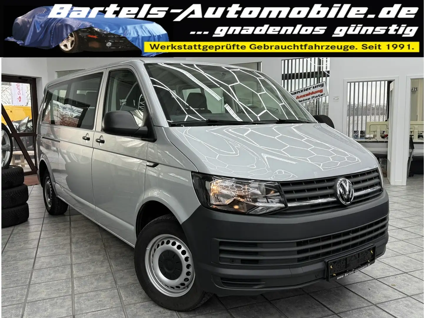 Volkswagen T6 Transporter 2.0 TDI lang, 9-Sitzer, DSG, AHK Argintiu - 1