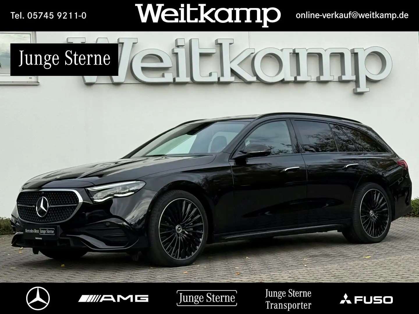 Mercedes-Benz E 450 E 450 4M T AMG-Premium+Airmatik+AHK+20"+Burmest. Schwarz - 1