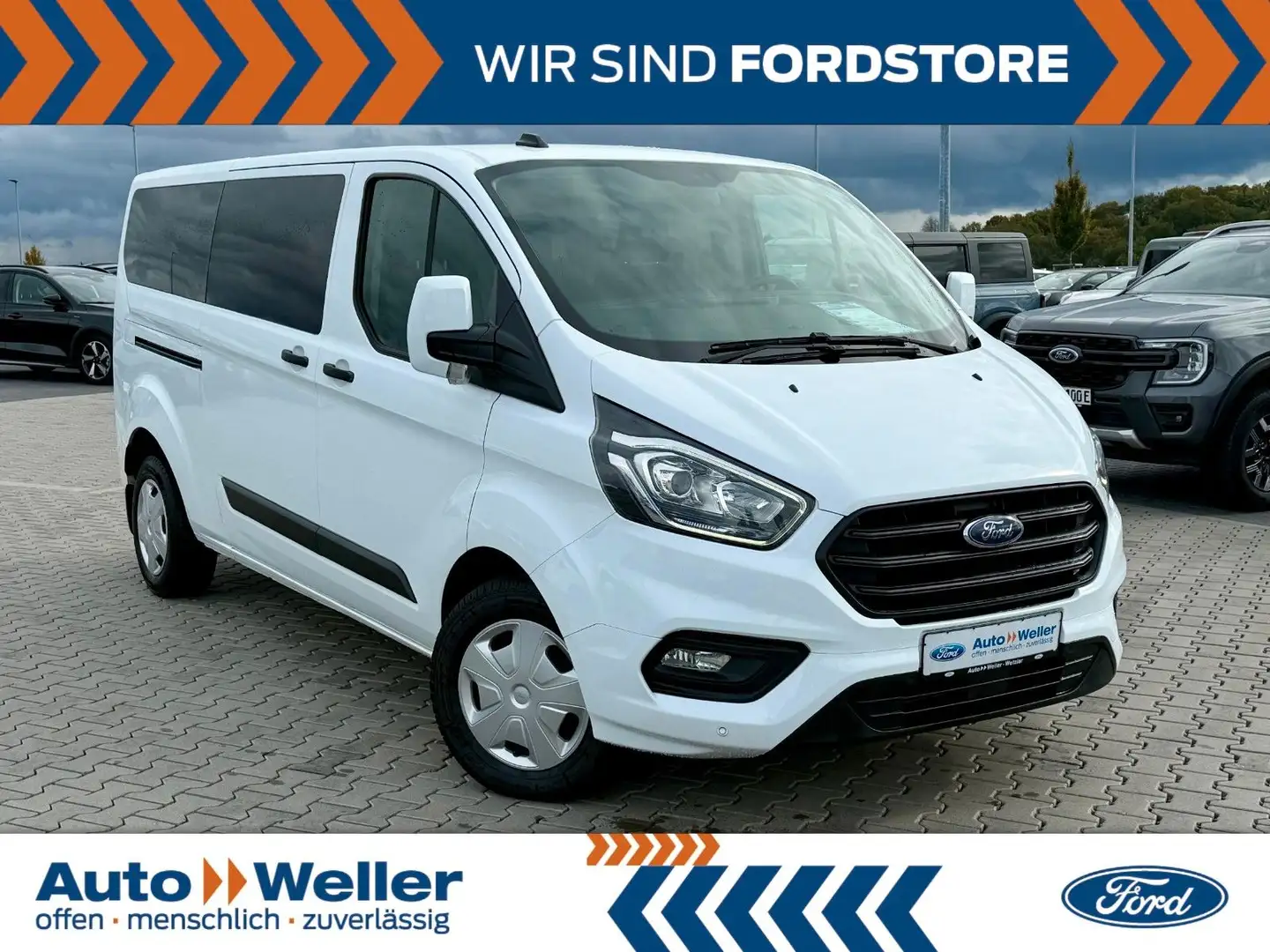 Ford Transit Custom Kombi 2.0 TDCi 320 L2 1. Hand ! Weiß - 1