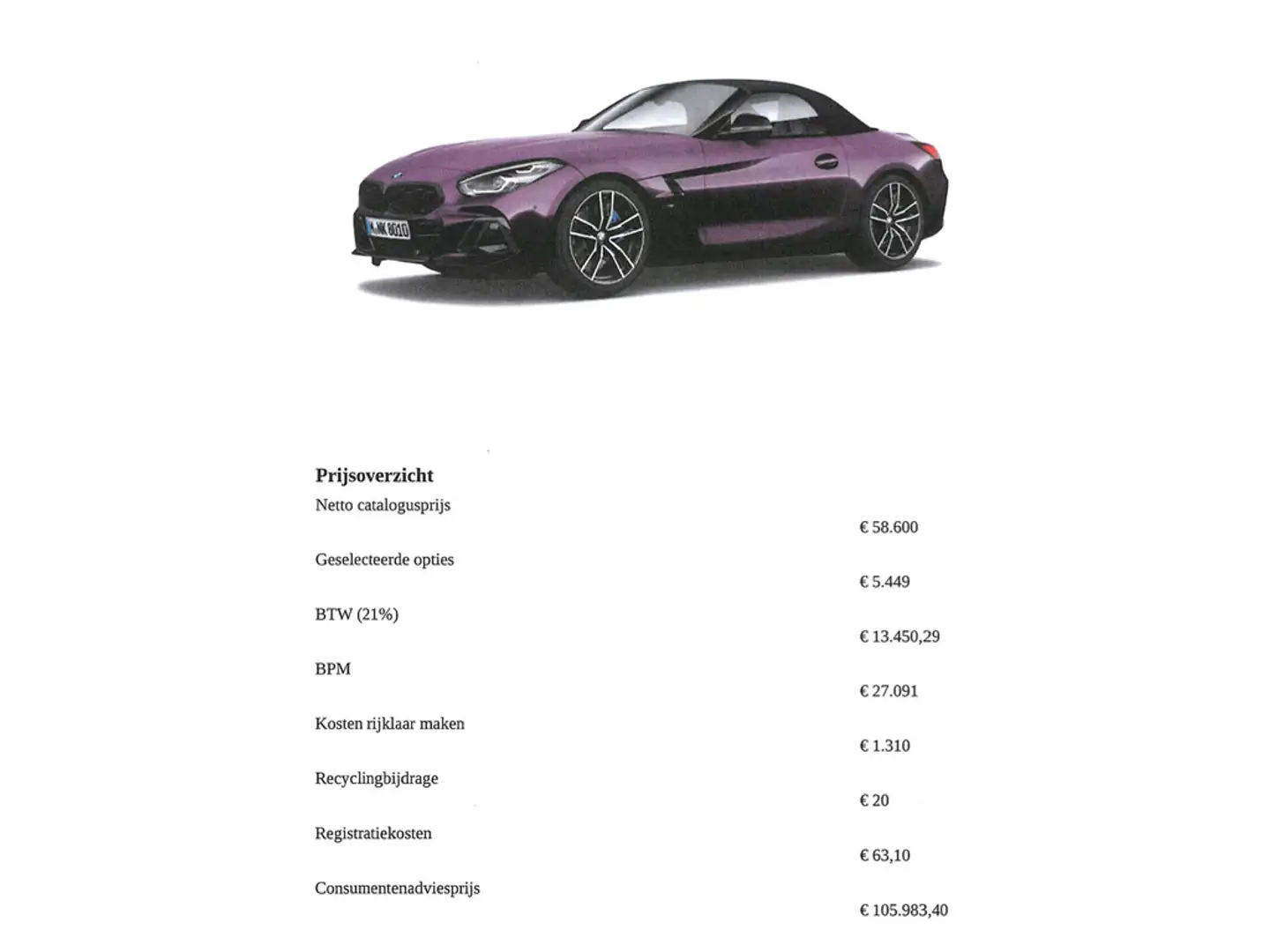 BMW Z4 Roadster M40i High Executive | M-Sport | Harman Ka Violett - 2