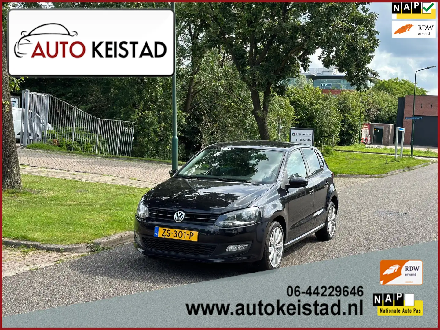 Volkswagen Polo 1.2 12V 5-DEURS AIRCO/CRUISE/STOELVERWARMING! VELE Nero - 1