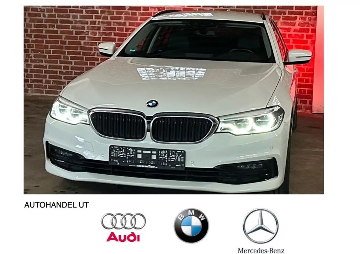 BMW 520 d Touring Sport Line LED/HeadUP/R.Kam/AHK Blanc - 1