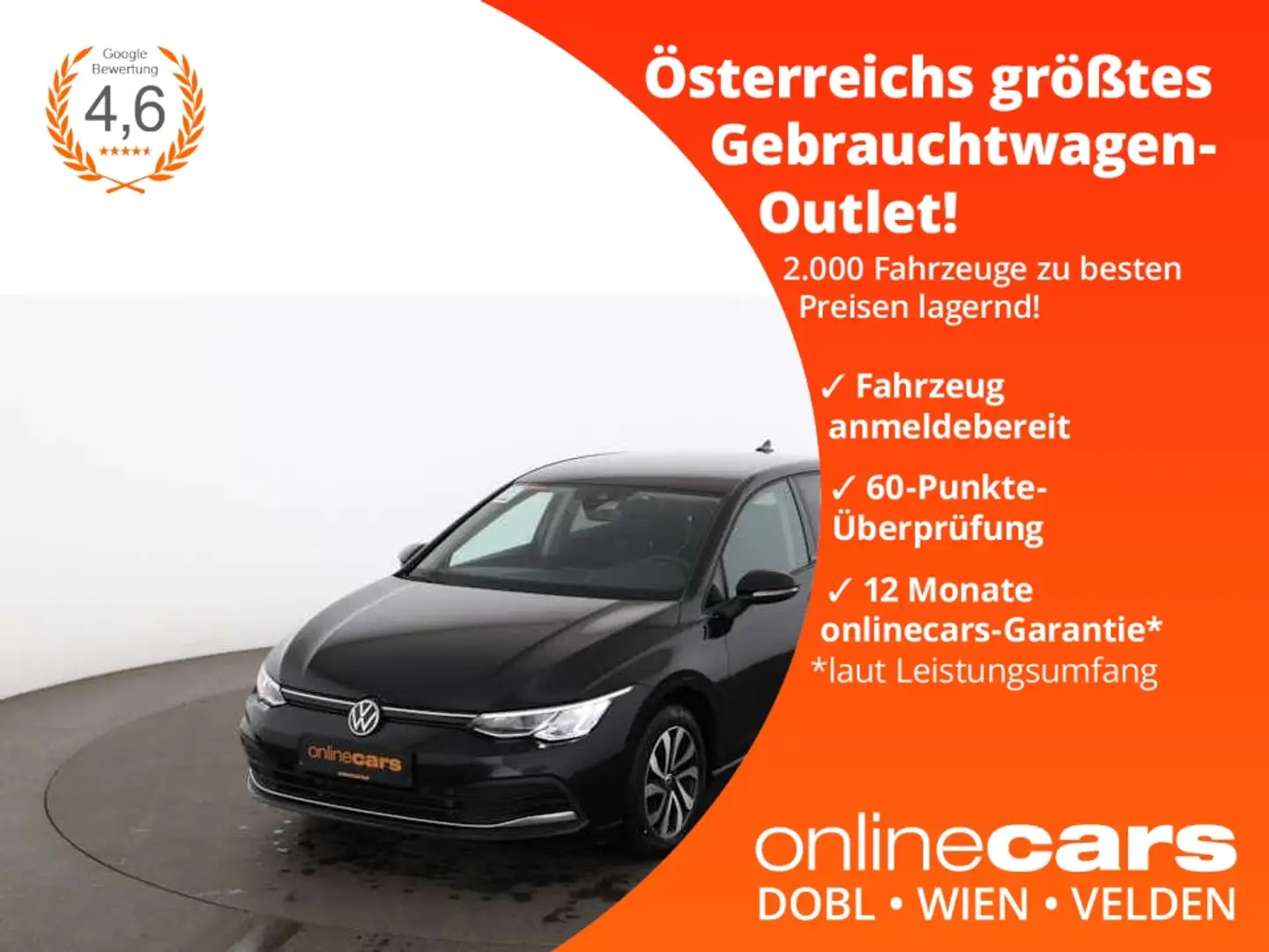 Volkswagen Golf VIII 2.0 TDI Active Aut LED AHK RADAR NAVI Schwarz - 1