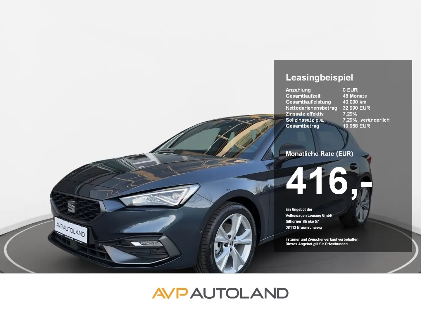 SEAT Leon 1.5 eTSI DSG FR | PANO | NAVI | AHK | Grau - 1
