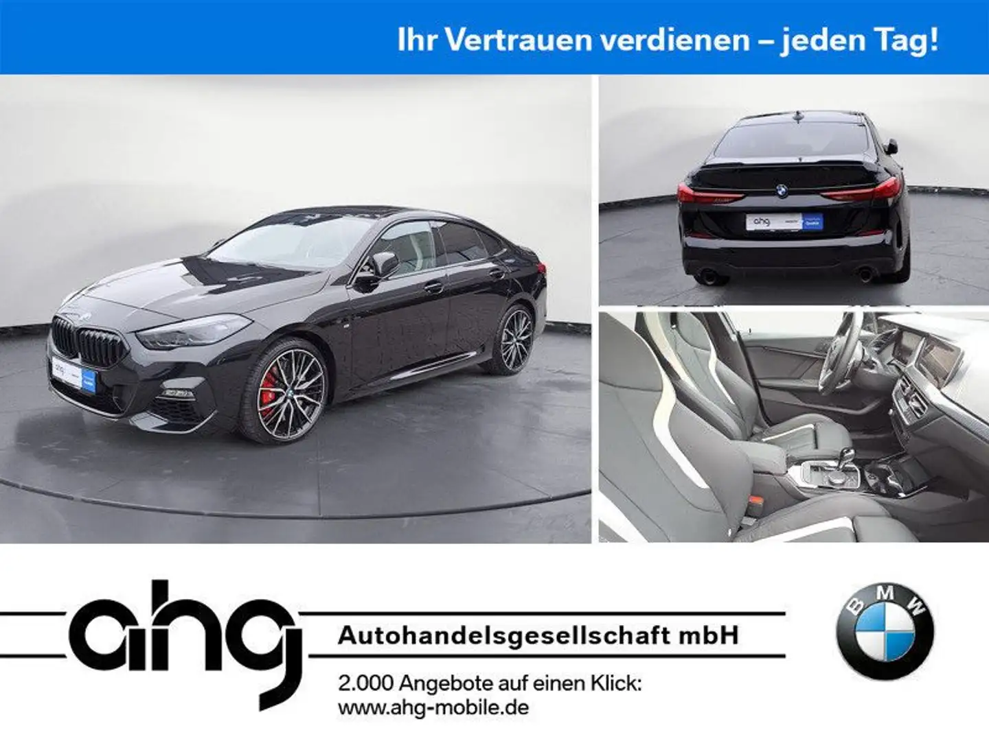BMW 220iA Gran Coupe M Sport Panorama Glasdach ACC H Noir - 1