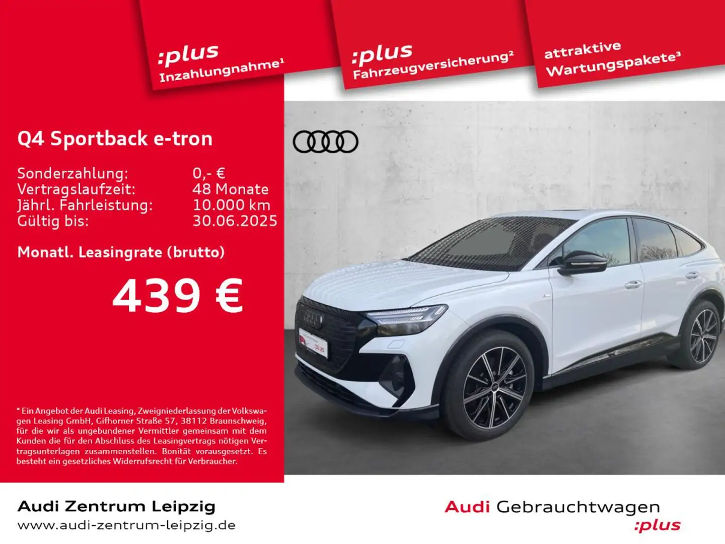 Audi Q4 e-tron Q4 Sportback 45 e-tron qu. *Matrix*AHK*Pano*HuD* Weiß - 1