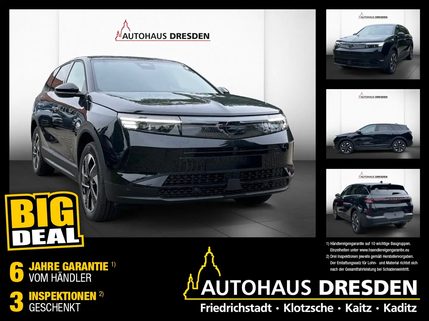 Opel Grandland 100kW 1.2 48V GS Navi+Pano+SD+SHZ+360 Noir - 1