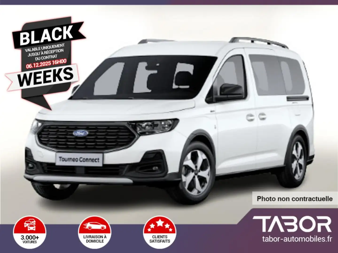 Ford Tourneo Connect Grand TDCI 122 Aut Active Blanc - 1