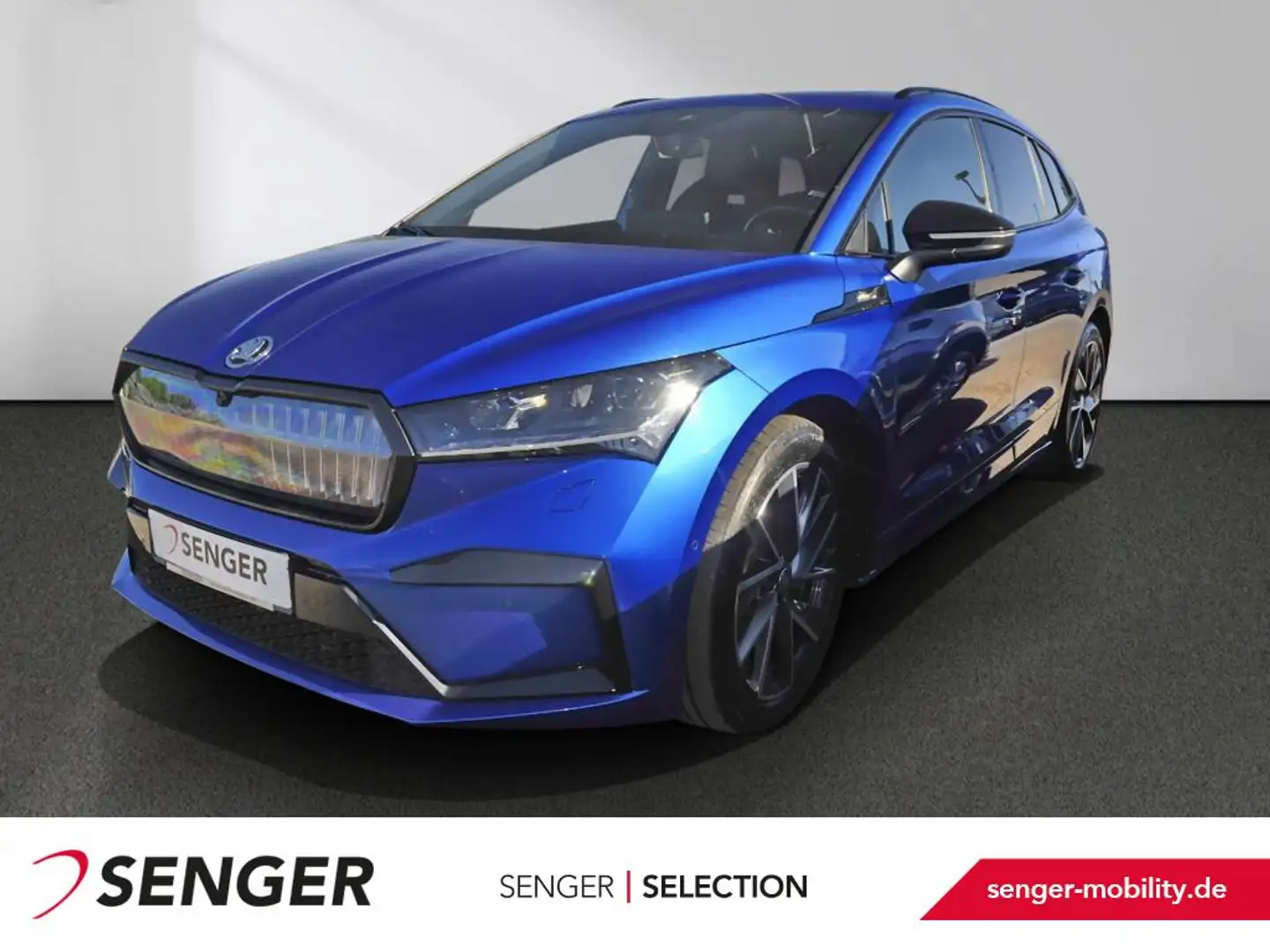 Skoda Enyaq 80 Sportline Navi Panorama Matrix AHK RFK Blauw - 1