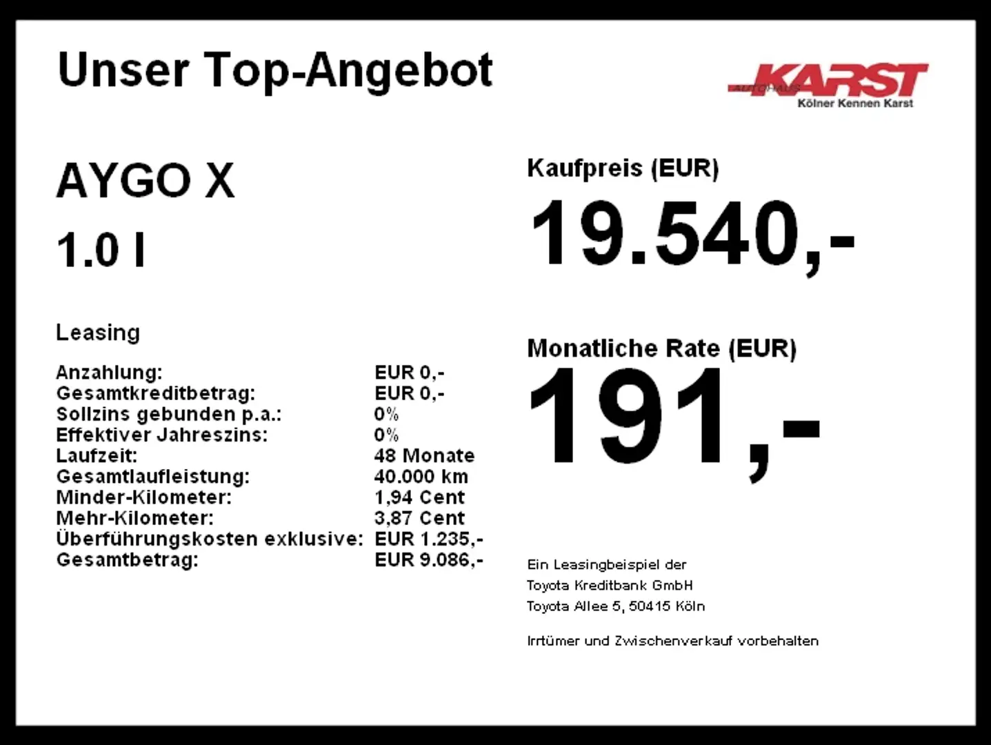 Toyota Aygo X 1.0 l Team D 5-Gang Zwart - 2