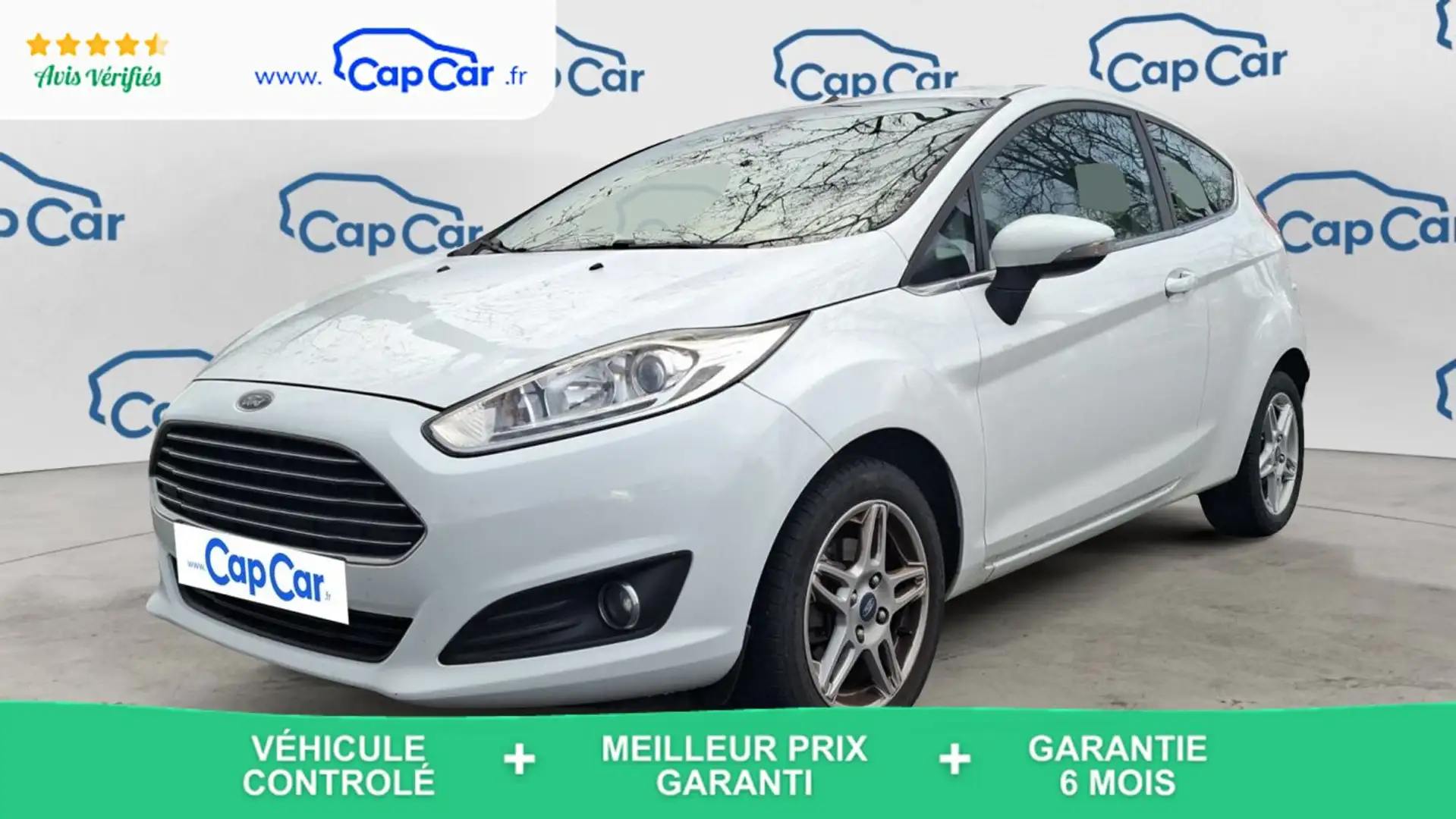 Ford Fiesta 1 EcoBoost 100 Titanium Blanc - 1