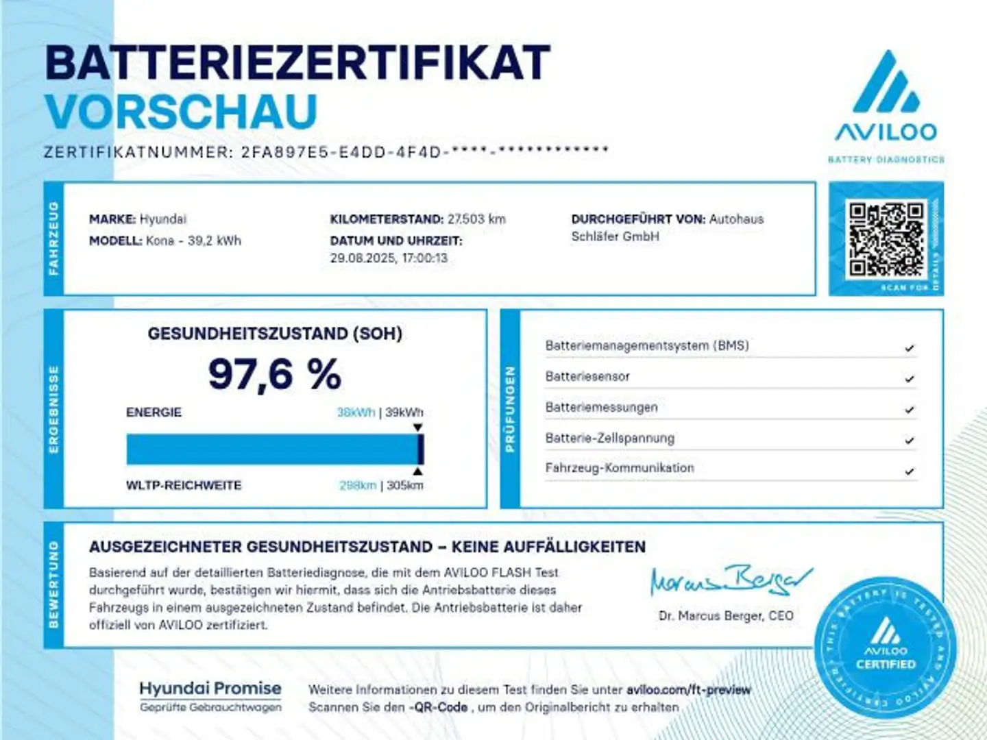 Hyundai KONA KONA Edition 30+ Elektro Navi Blanc - 2