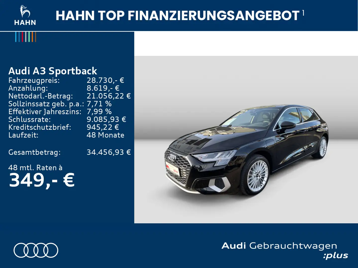 Audi A3 40TFSIe S-trnc Navi Carplay Virtual Schwarz - 2