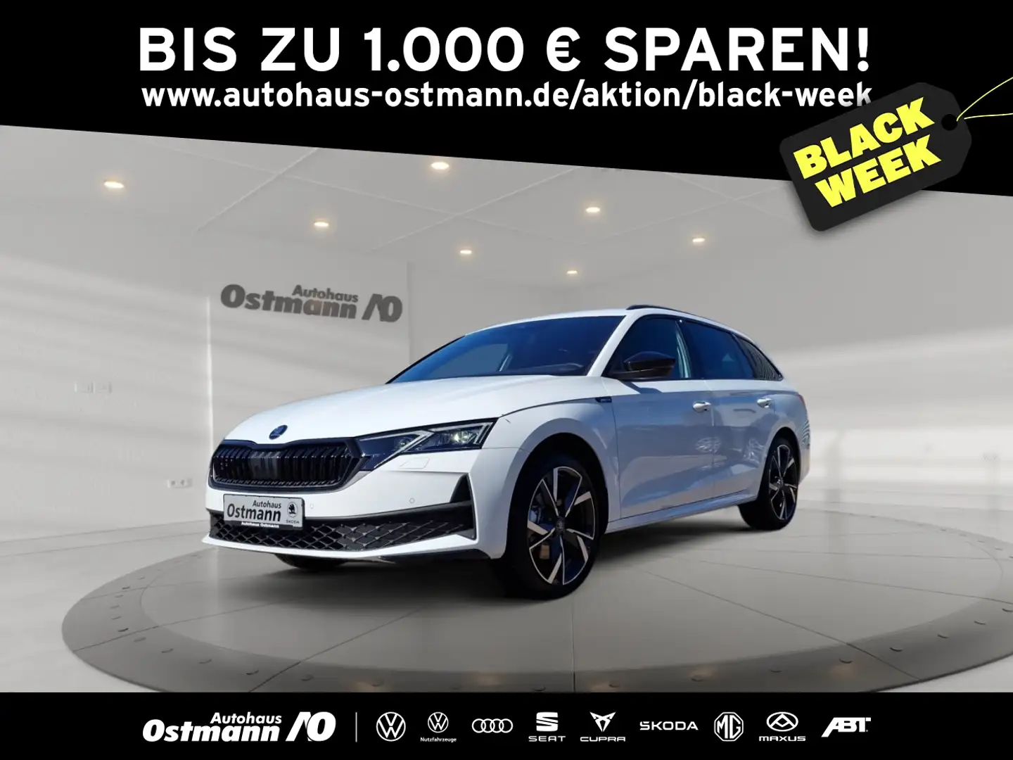 Skoda Octavia Combi 1.5 TSI mHEV Sportline ACC KAM Weiß - 1
