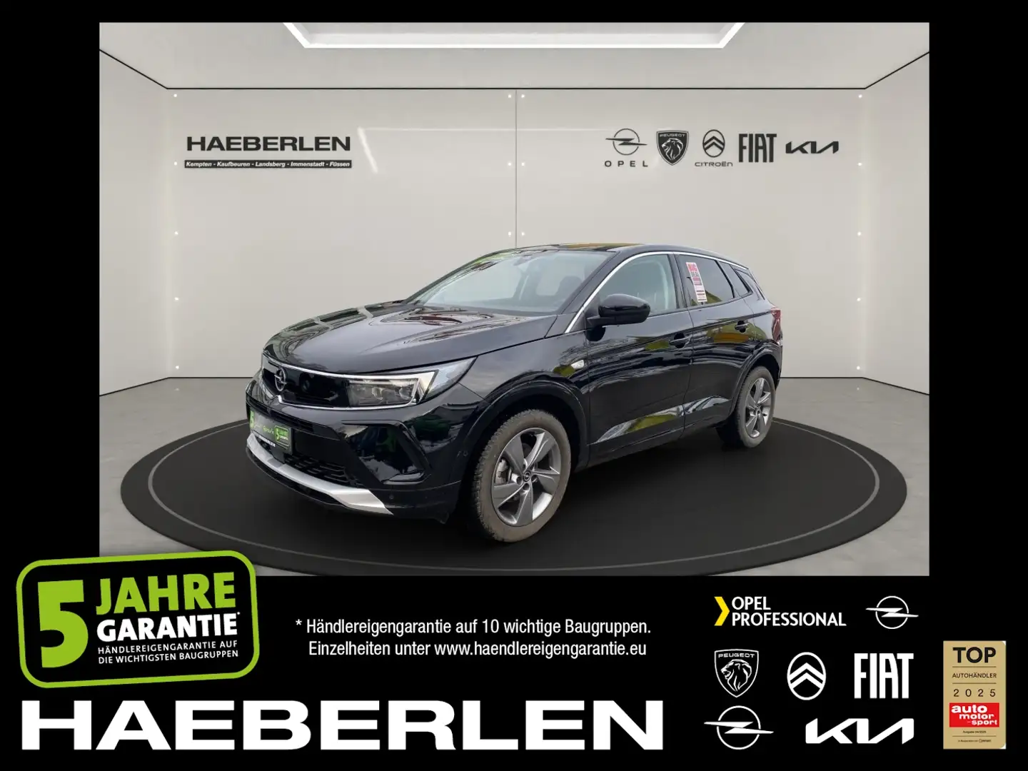 Opel Grandland 1.2 Turbo Elegance ACC+AHK+Alcantara Negru - 1