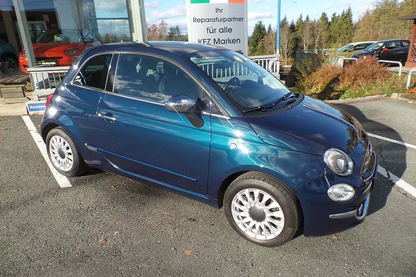 Fiat 500 ECO 1,2 69 Lounge Bleu - 2