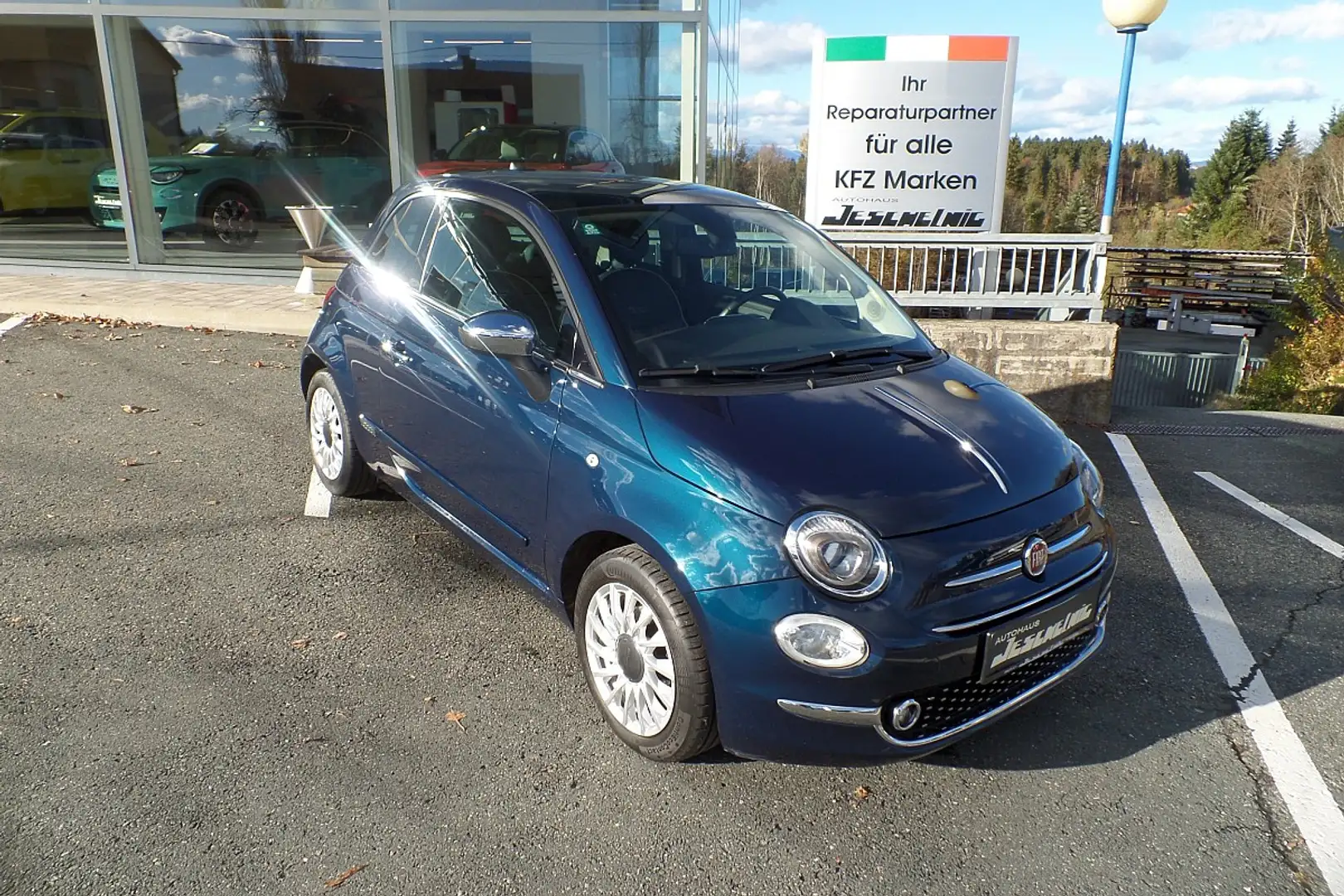 Fiat 500 ECO 1,2 69 Lounge Bleu - 1