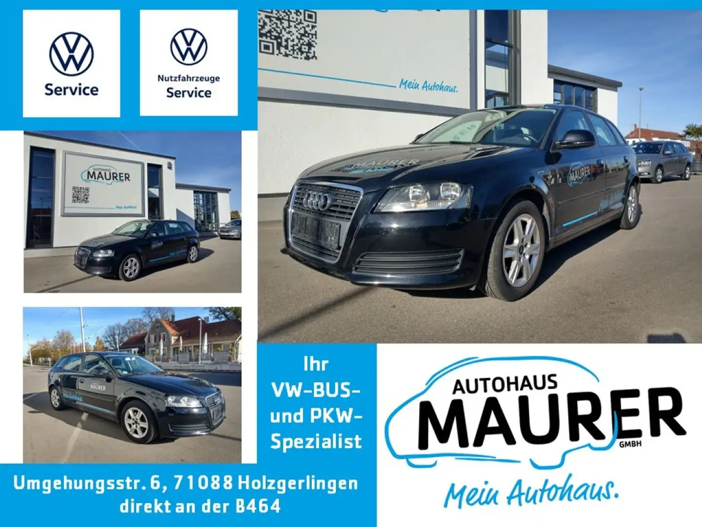 Audi A3 Sportback 1,6 TDI Navi Sitzheizung Automatik Schwarz - 1