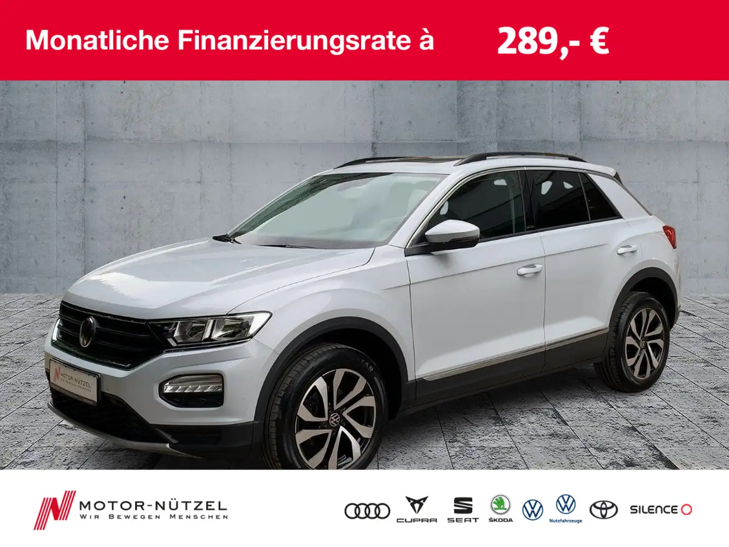 Volkswagen T-Roc 1.5TSI DSG ACTIVE NAV+PANO+AHK+ACC+SHZ+PDC Argent - 1