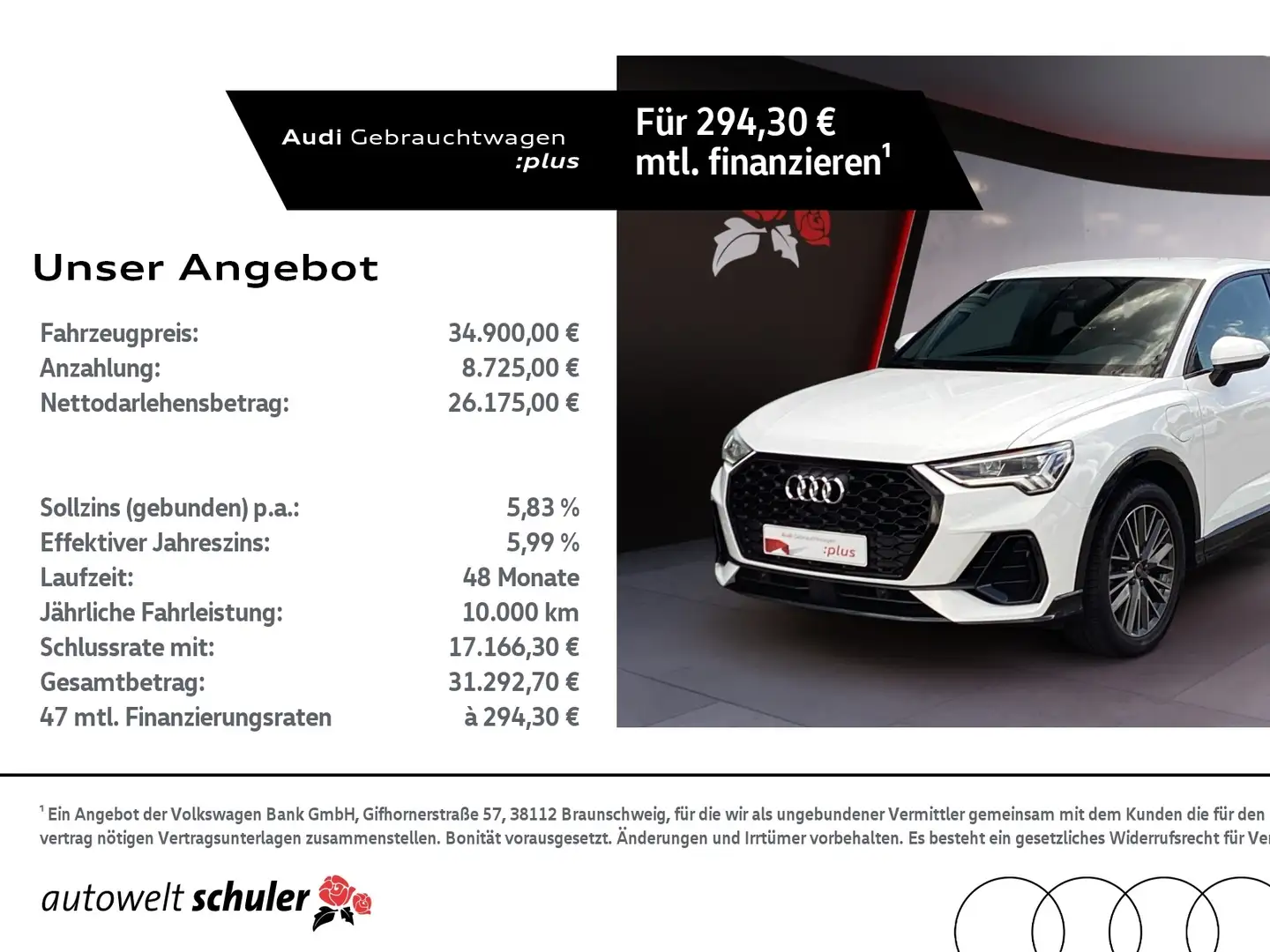 Audi Q3 Sportback 45 1.4 TFSI e S-line AHK RFK LED GRA Blanc - 1