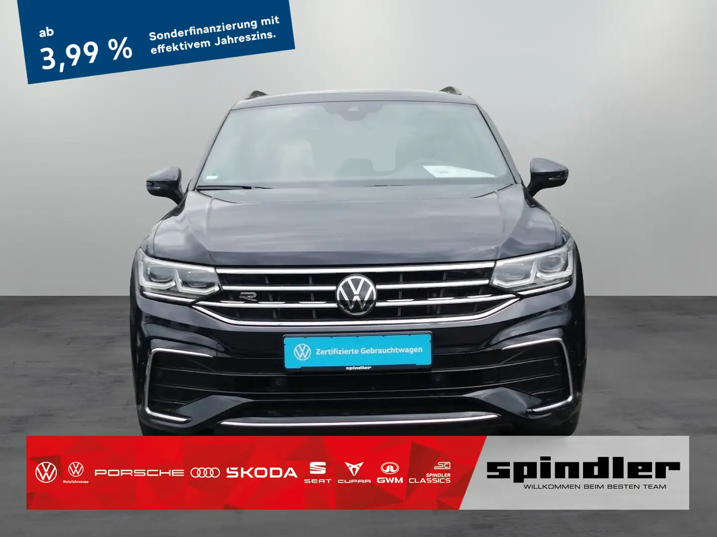 Volkswagen Tiguan TDI R-Line 4M AHK Leder Standhz Navi Keyl Noir - 1