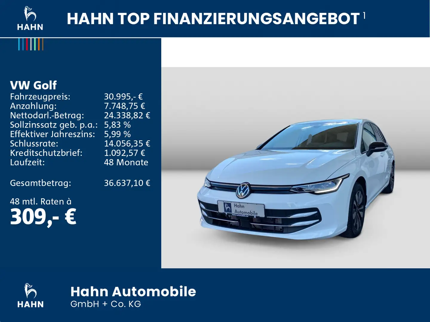 Volkswagen Golf GOAL 1,5eTSI DSG Kamera Ganzjahresreifen Weiß - 2