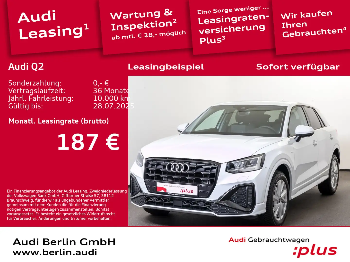 Audi Q2 S line 30 TFSI 6-G. AHK LED VIRTUAL DAB SITZH Weiß - 1