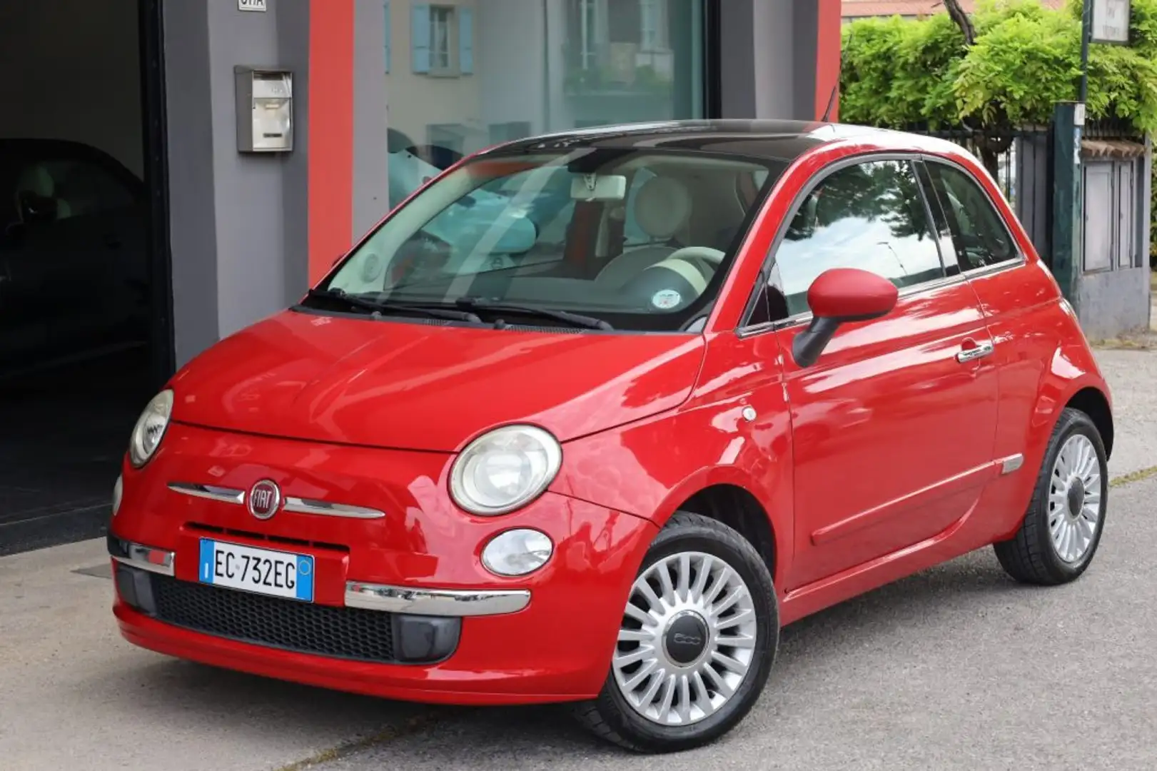 Fiat 500 1.2 Lounge Tetto Panorama Clima Mp3 NEOPATENTATI Rosso - 1