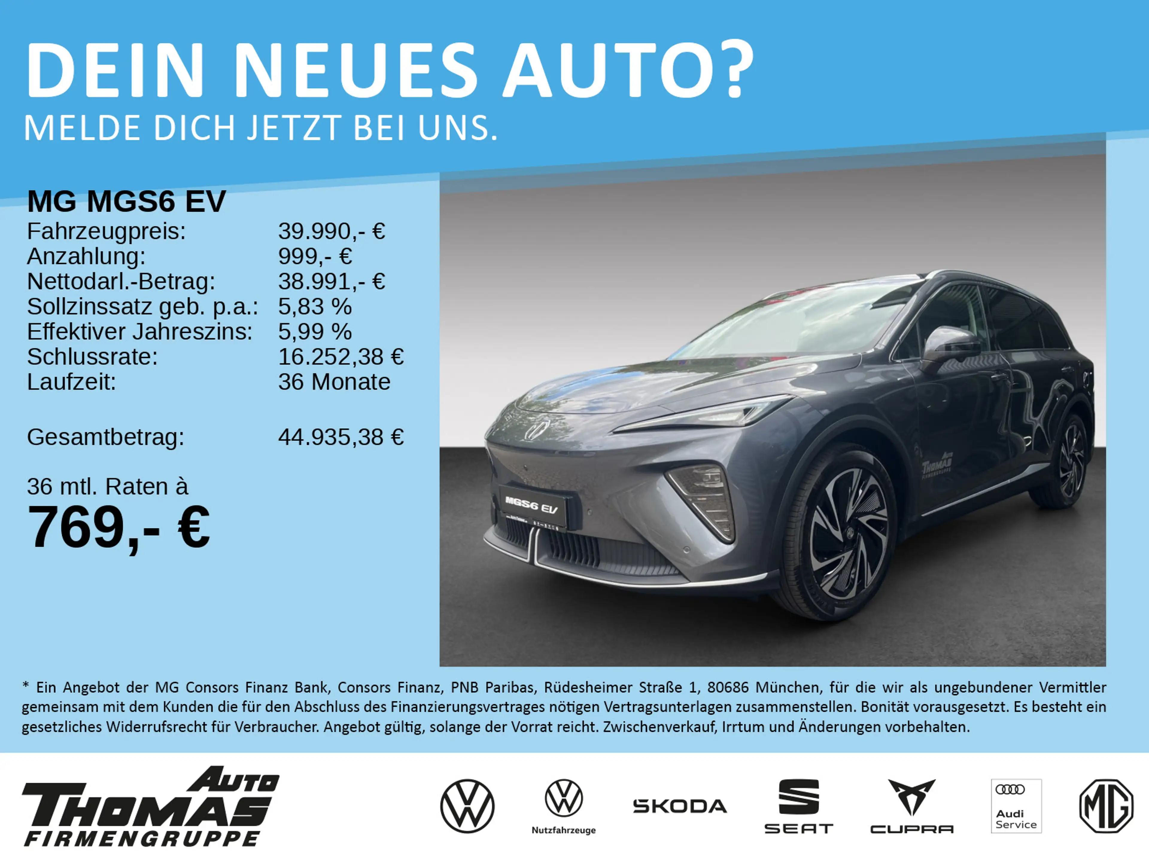 MG MGS6 EV LUXURY AWD LED NAVI 360 GRAD KAMERA PDC — photo 3