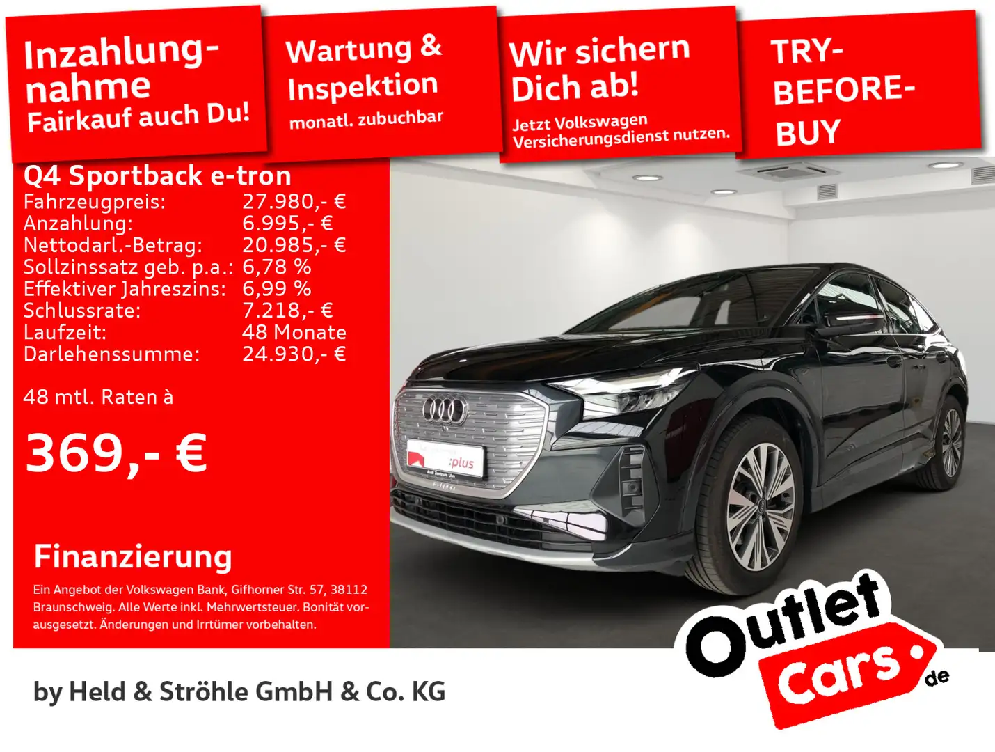 Audi Q4 e-tron Q4 Sportback 35 e-tron R-KAM E-KLAPPE SHZ Zwart - 1