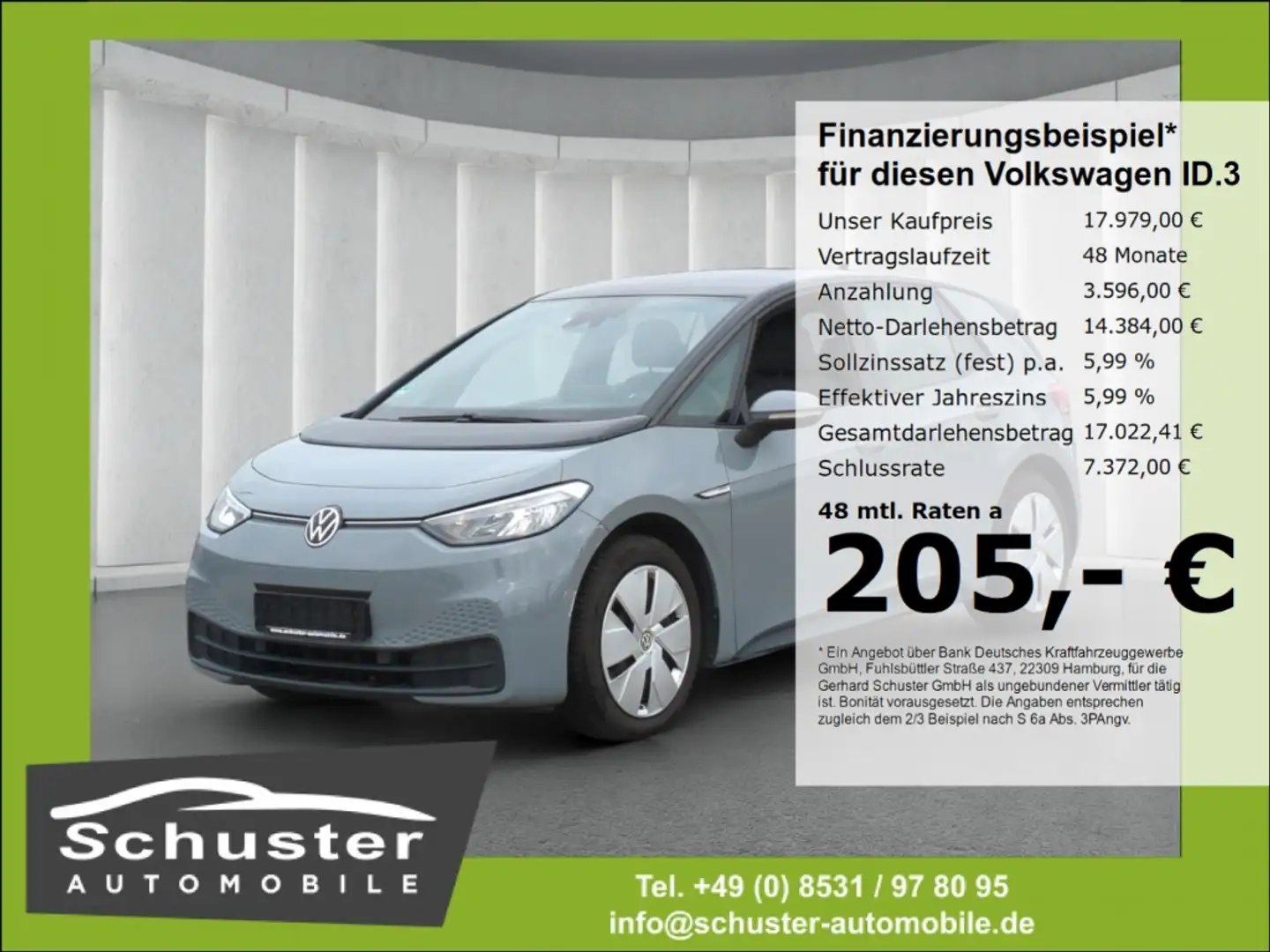 Volkswagen ID.3 Pro Performance*Navi LED PDCv+h VKZ-Erk CCS Grau - 1