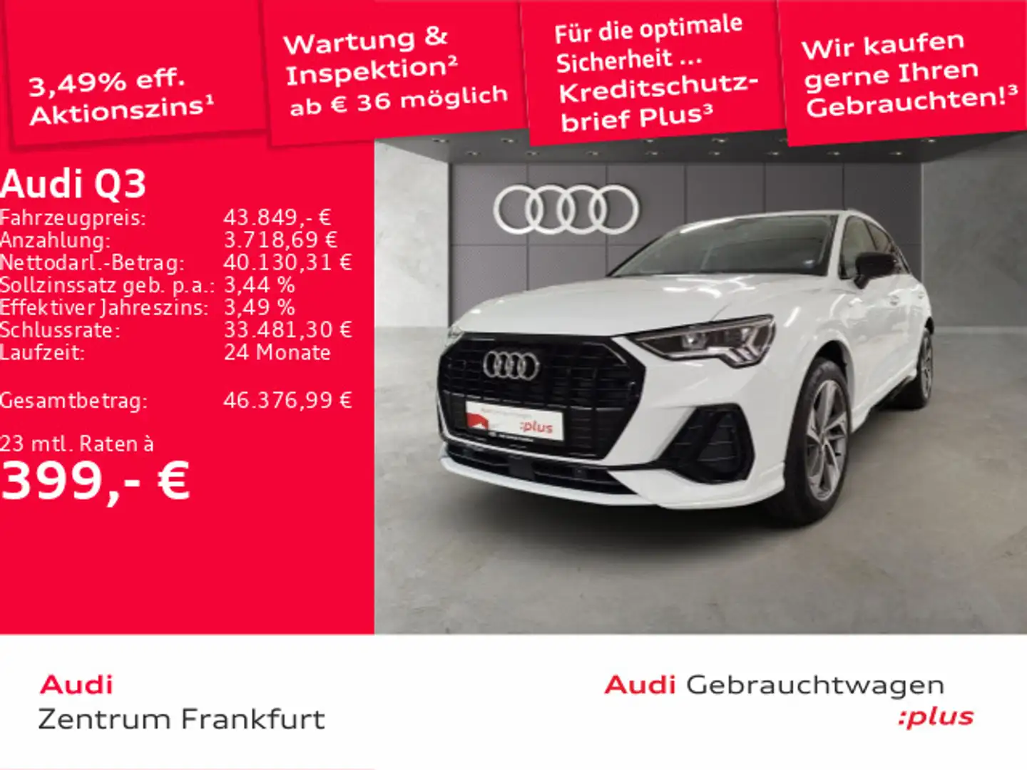 Audi Q3 35 TFSI S tronic S line LED Navi DAB PDC Sitz Weiß - 1