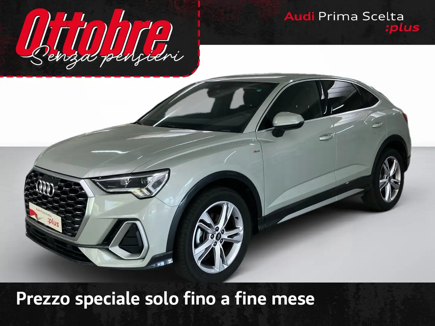 Audi Q3 sportback 35 2.0 tdi s line edition s-tronic Zilver - 1