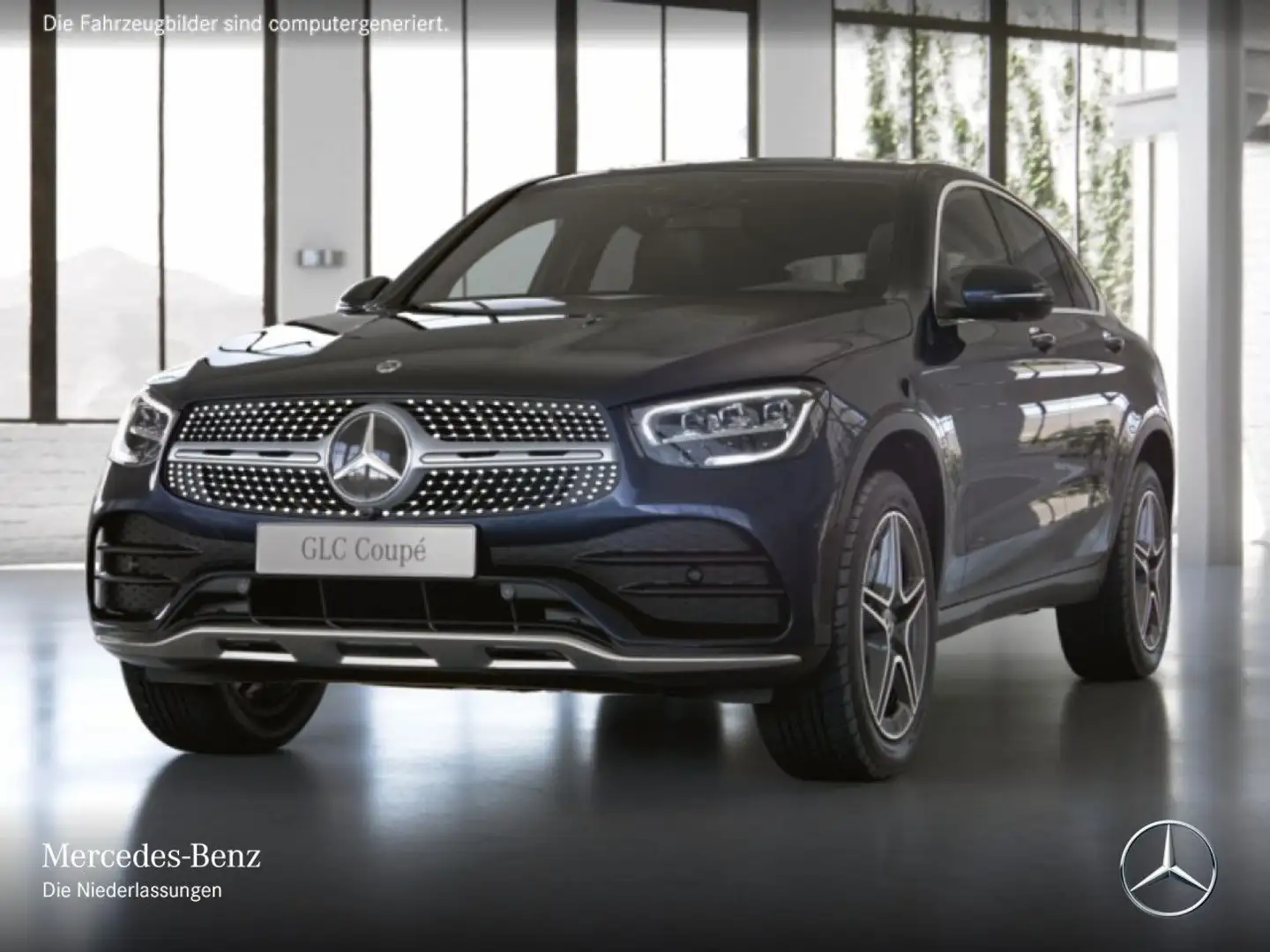 Mercedes-Benz GLC 300 de Coupé 4M AMG+360+AHK+LED+HUD+SITZKLIMA Blau - 2