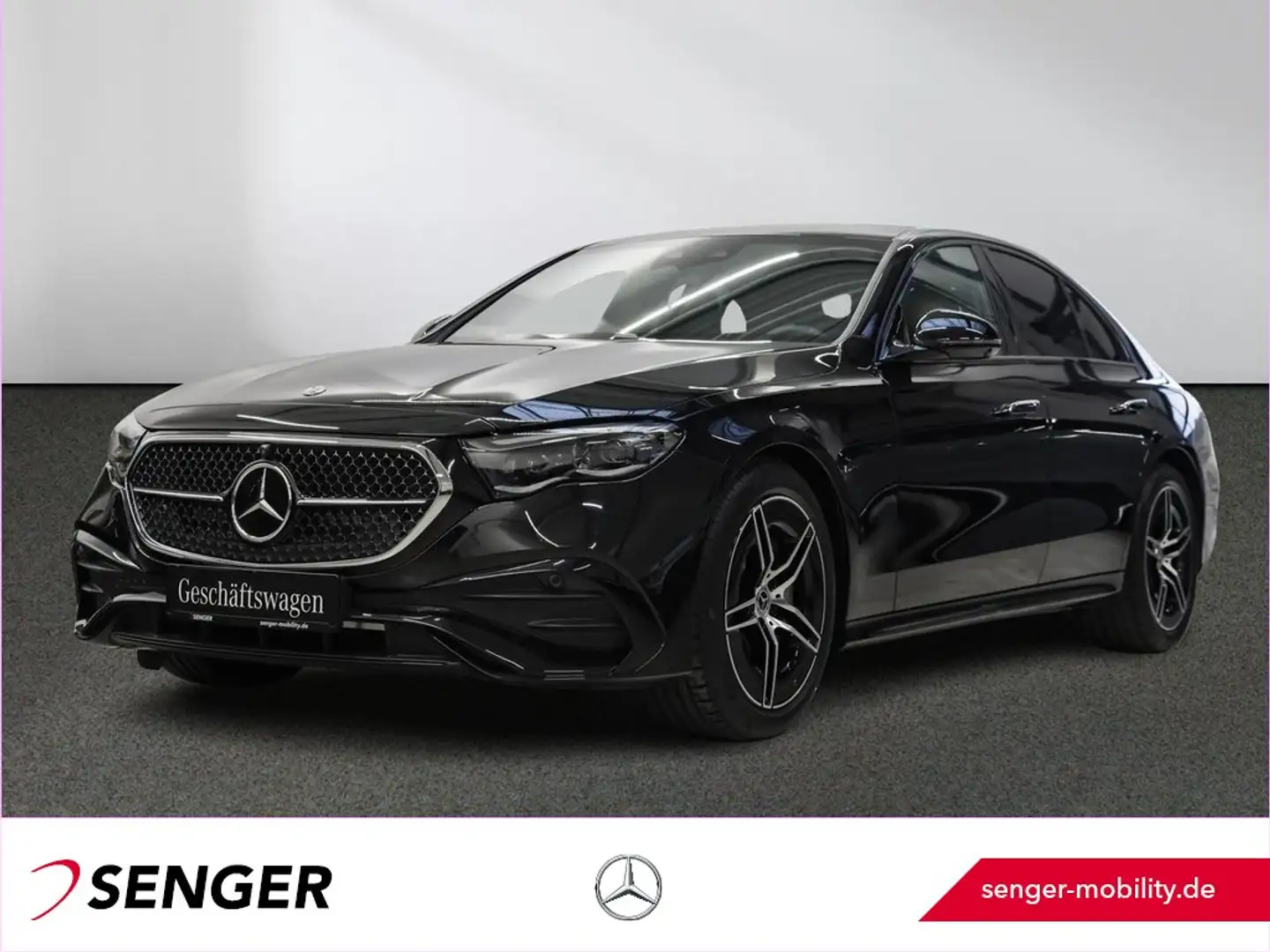 Mercedes-Benz E 450 4M Limousine AMG Night Burmester AHK 360° Zwart - 1