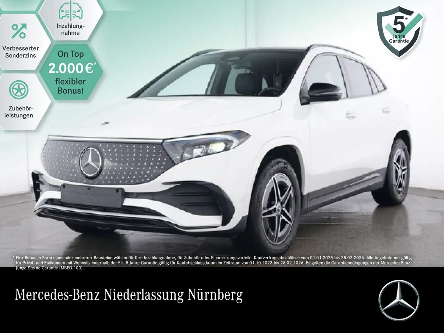 Mercedes-Benz EQA 350 4M AMG+NIGHT+PLUS-PAKET+AHK+PANO+KAMERA Weiß - 1