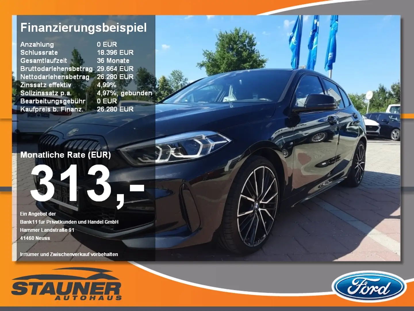 BMW 118 i M-Sport ACC Kamera Navi el. Heckklappe Noir - 1