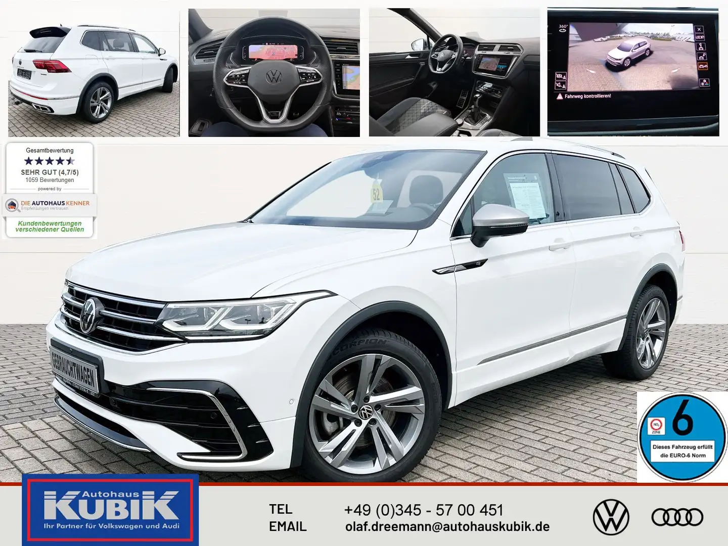 Volkswagen Tiguan Allspace R-Line 2.0 TDI 4motion DSG+IQ.Light+HUD+DCC+360 Ka Wit - 1