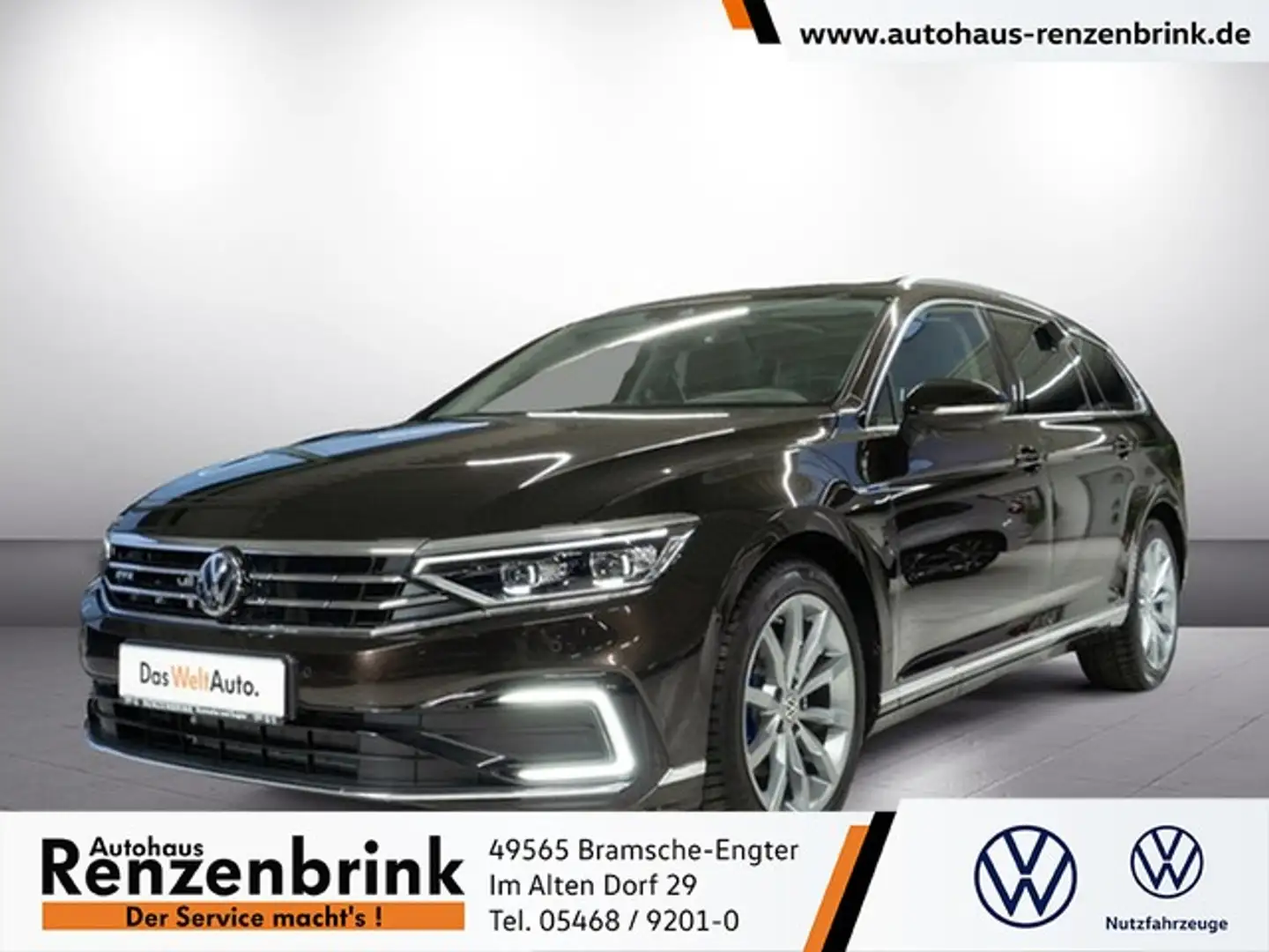 Volkswagen Passat Variant GTE R-Line Leder 360° HUD AHK DCC Standhzg. Marrón - 1