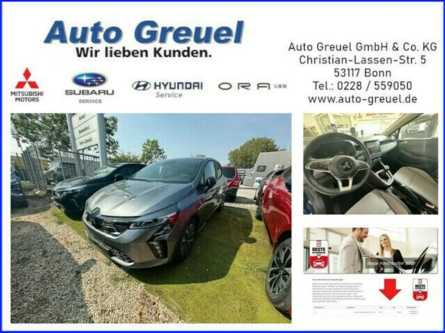 Mitsubishi Colt Plus 1,0 Schaltgetriebe TZ Grijs - 1