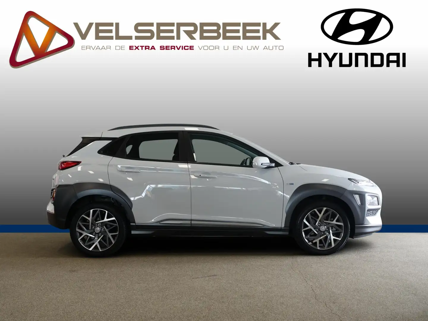 Hyundai KONA 1.6 GDI HEV Premium * Automaat / Leer / Carplay * Blanco - 2