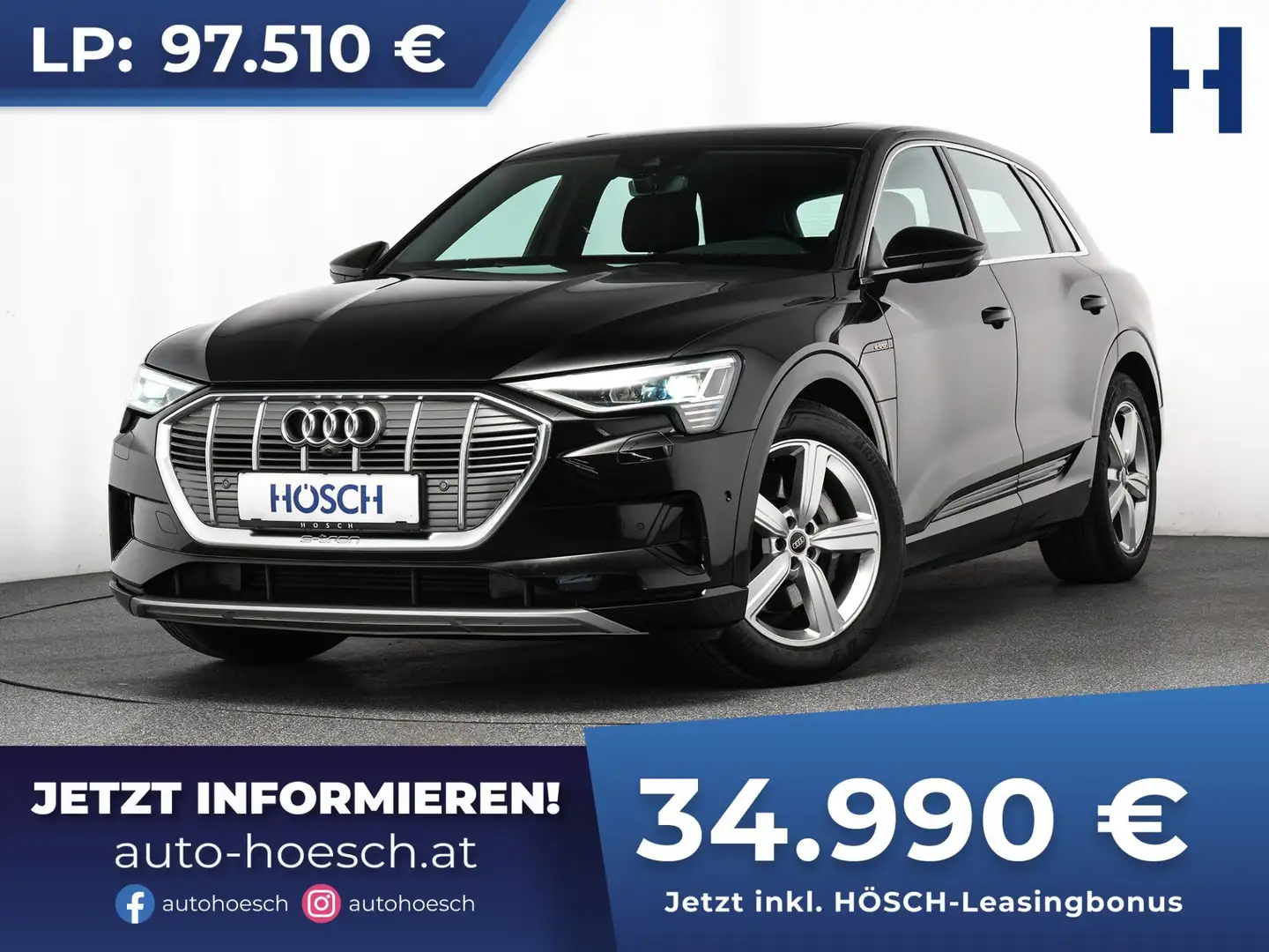 Audi e-tron 55 quattro Adv. PANO 360° ACC MEMORY ASSISTENZ Schwarz - 1