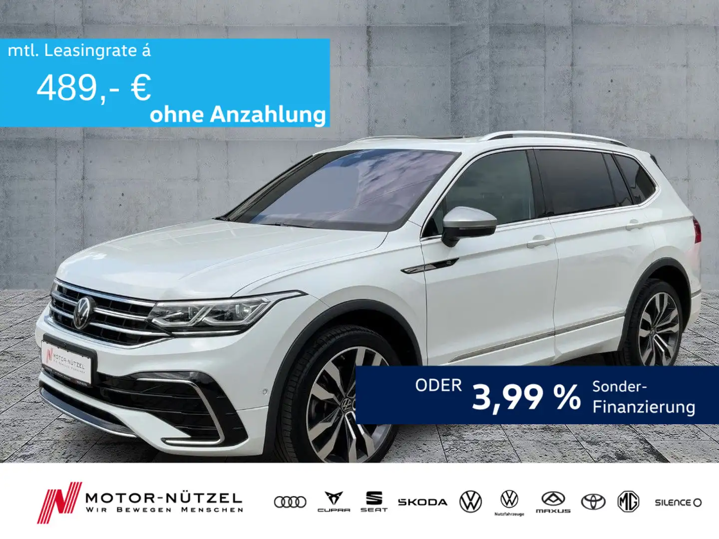 Volkswagen Tiguan Allspace 2.0 TDI DSG 4M R-LINE MATRIX+NAV Blanc - 1