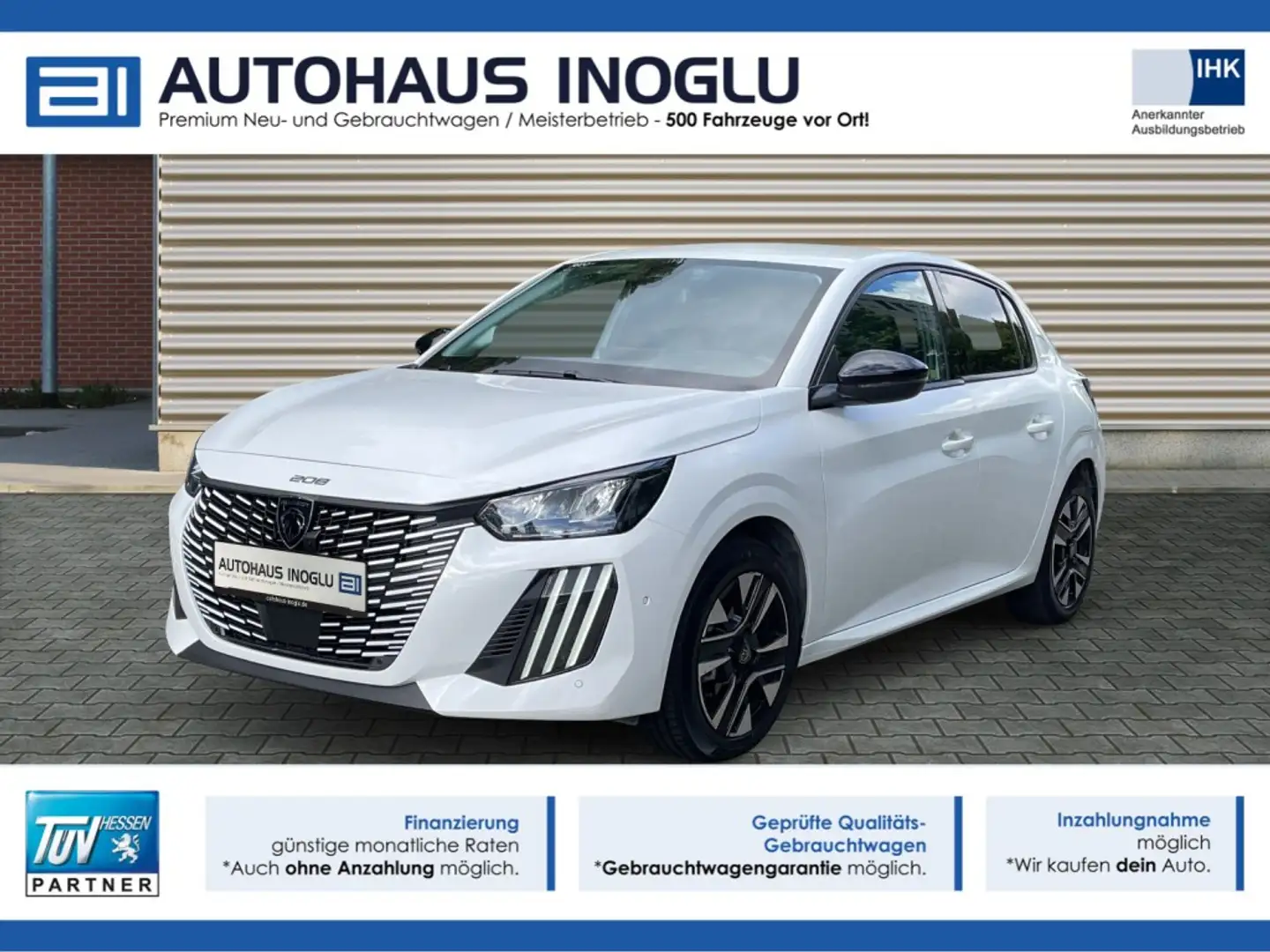 Peugeot 208 1.2 Allure Multimedia+LED+360° Kam+ACC+DAB+PDC+ Weiß - 1