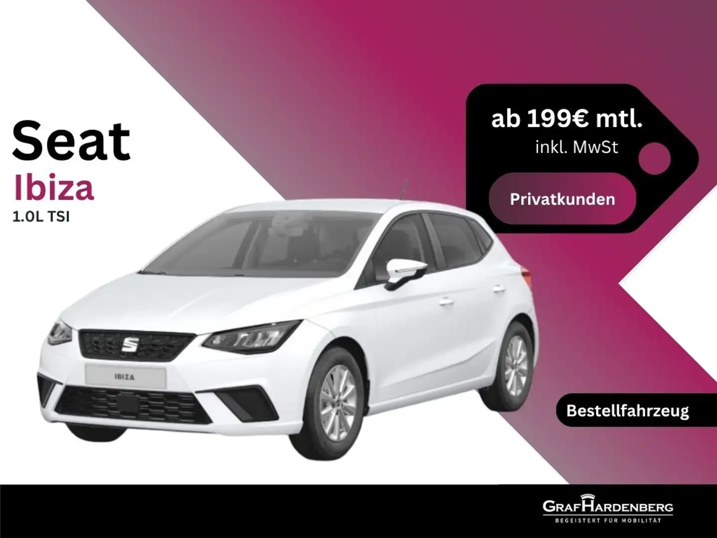 SEAT Ibiza Road Edition 1.0 TSI (116 PS) 7-Gang-DSG Weiß - 1