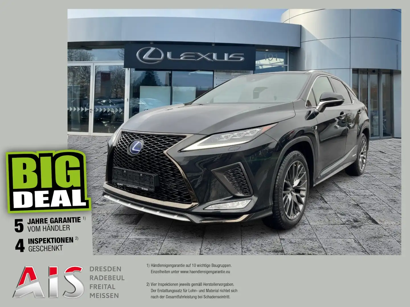 Lexus RX 450h F Sport AHK*Pano*HUD*Navi*4xSHZ*ACC Schwarz - 1