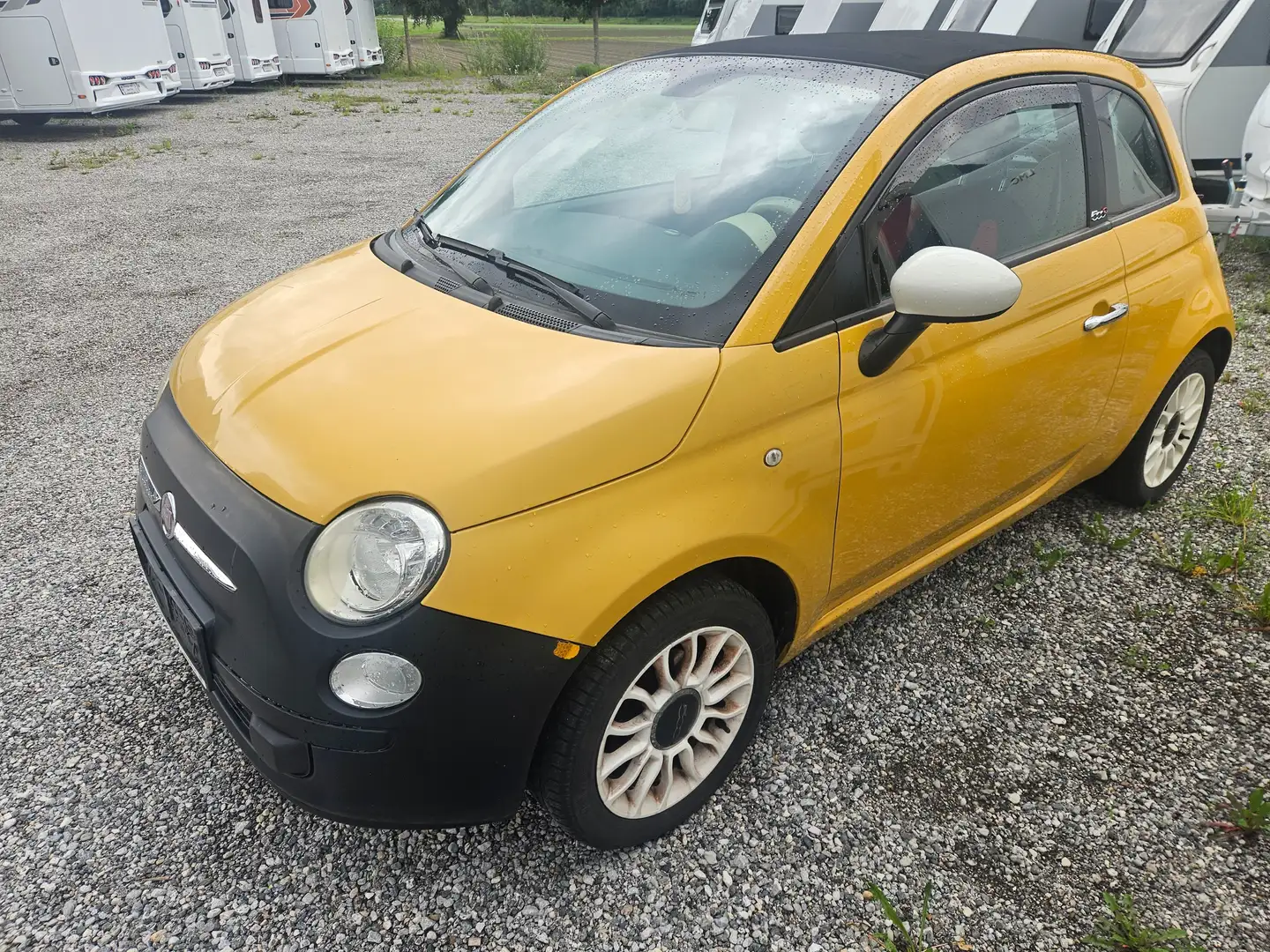 Fiat 500 1,2i EURO5B KABRIO 70000KM!TÜV NEUE!!FIX PREIS! Gelb - 1